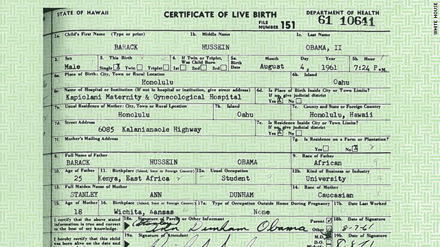 Obama birth certificate